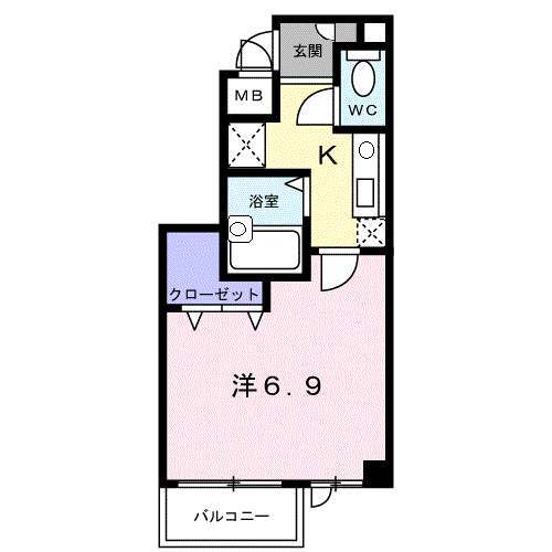 大津市本堅田のマンションの間取り