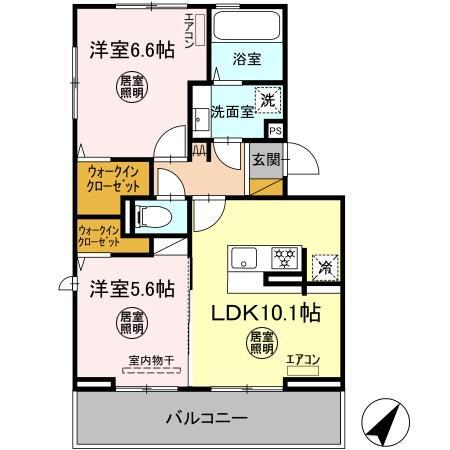 ルミエール五井・IIの間取り