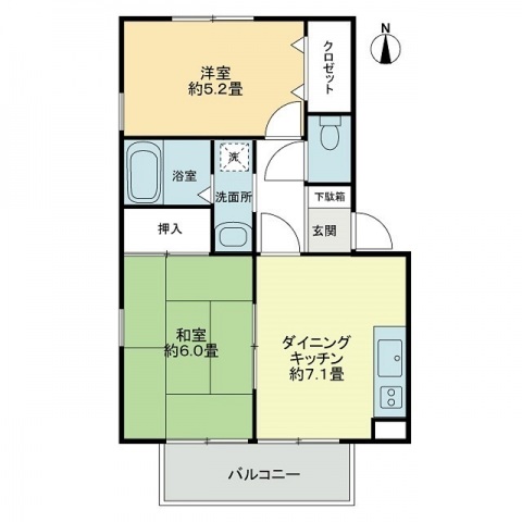 【フォブール虹Ａの間取り】