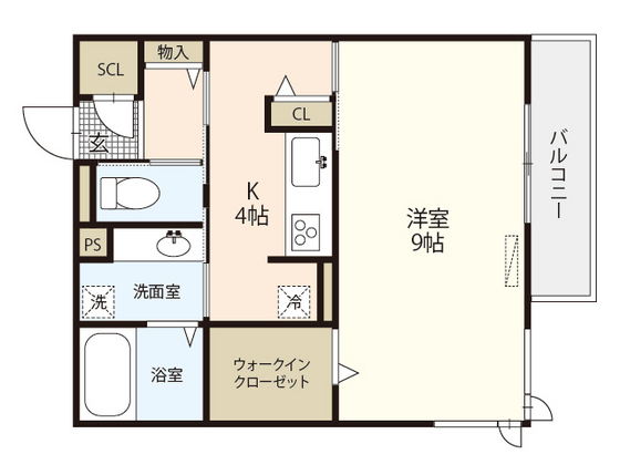 広島市南区翠のアパートの間取り