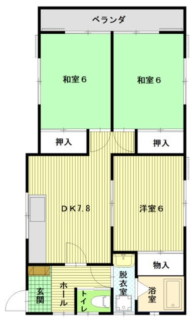 本橋下保谷アパートの間取り