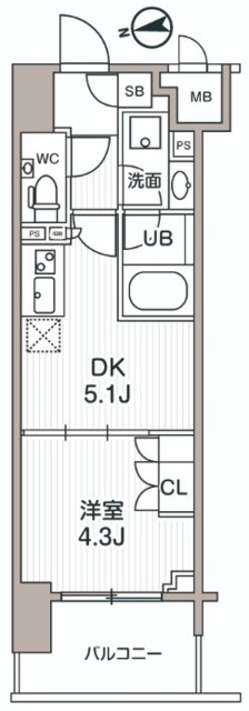 シーズンフラッツ大森エアリーの間取り