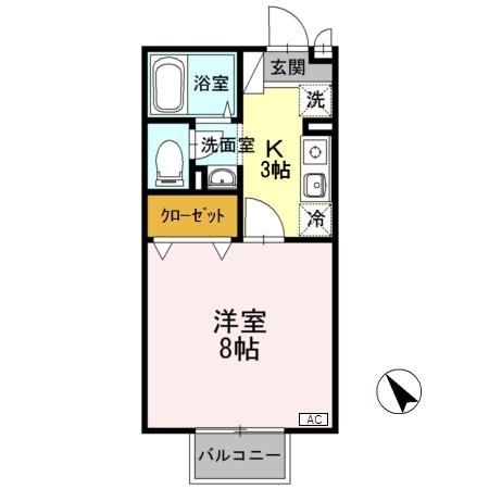 新発田市舟入町のアパートの間取り