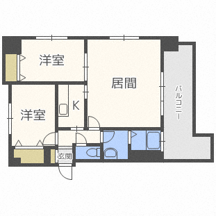 ビッグパレス南１２条の間取り