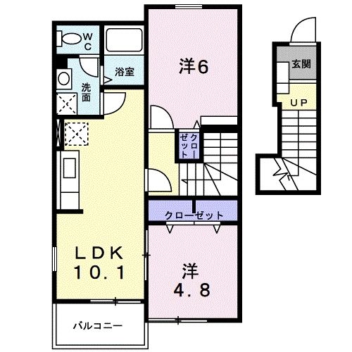 プラシードＢの間取り