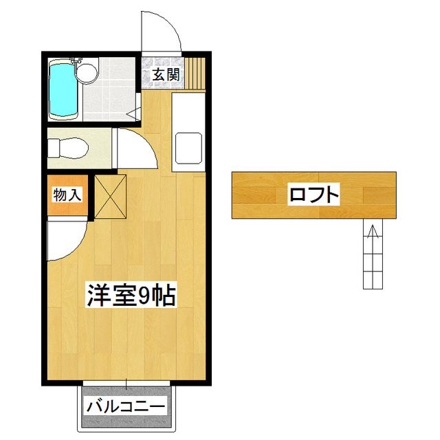 桂コーポ西根の間取り