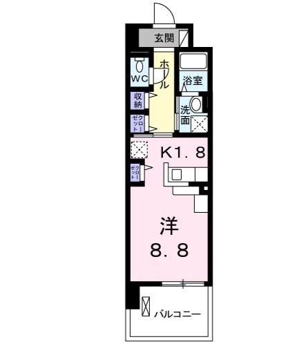 松本市深志のマンションの間取り