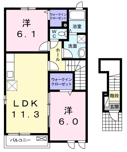 [家電付き] ライフライズBの間取り