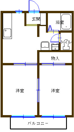 フレグランス本宮Ｂの間取り