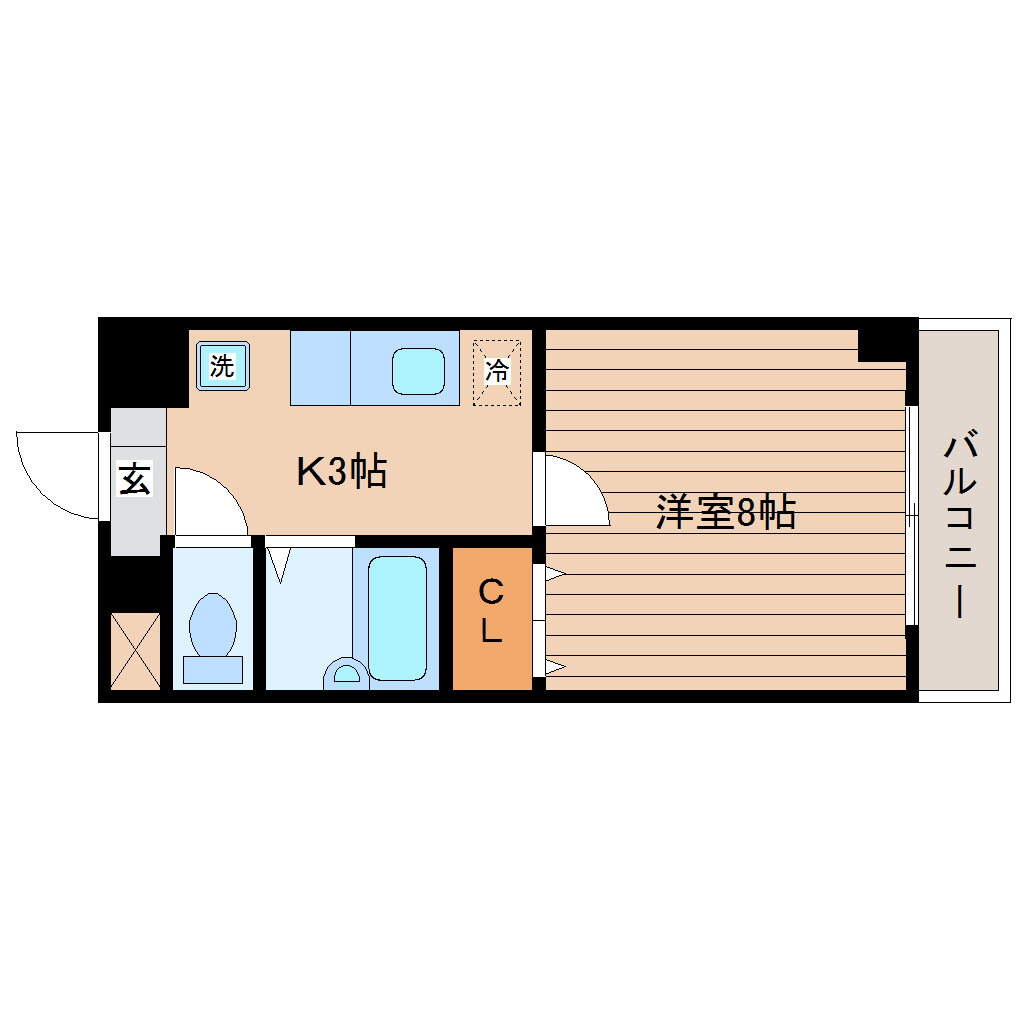 仙台市青葉区国見のアパートの間取り