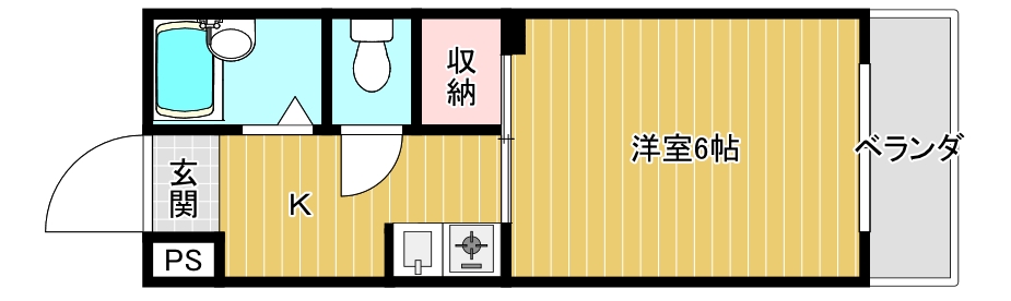 広島市安佐南区山本のマンションの間取り