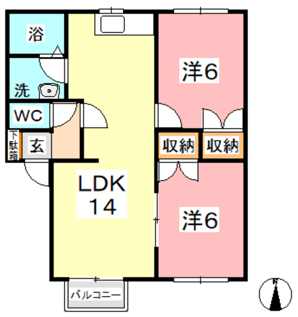 岡山県浅口市金光町佐方（アパート）の賃貸物件の間取り