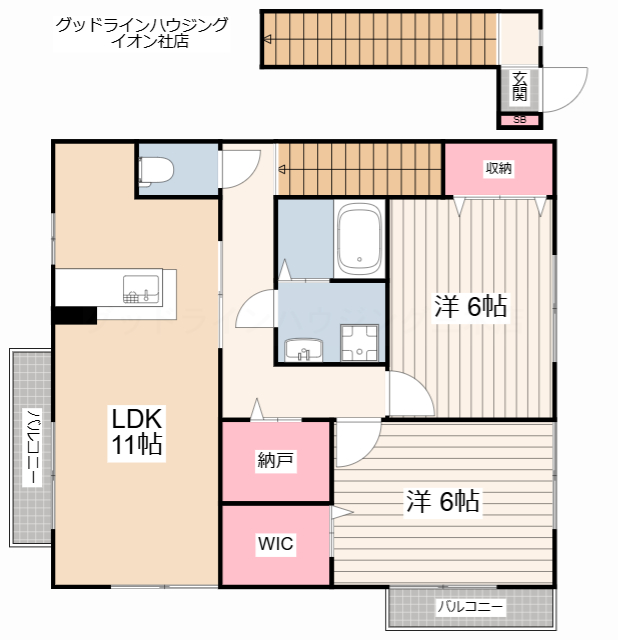 【レイクサイド茜が丘の間取り】