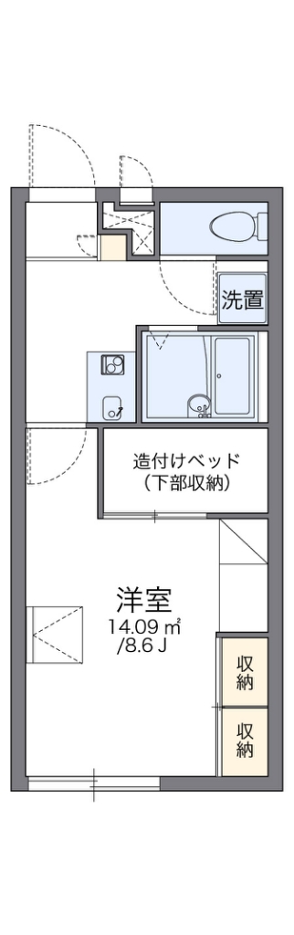 名古屋市天白区荒池のアパートの間取り