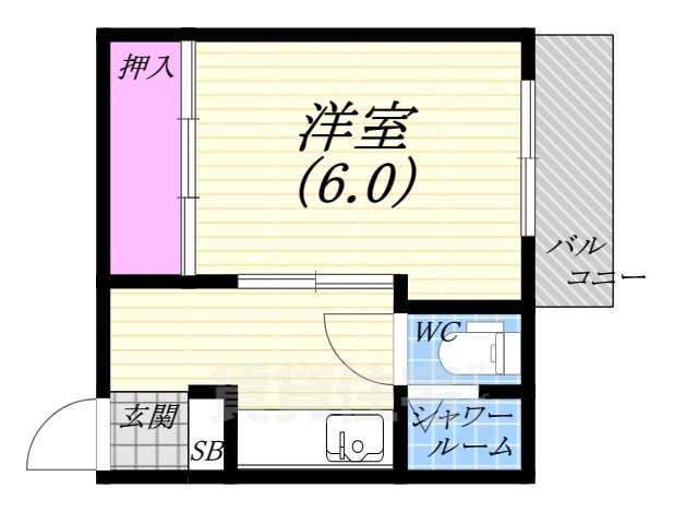 西宮市南郷町のマンションの間取り