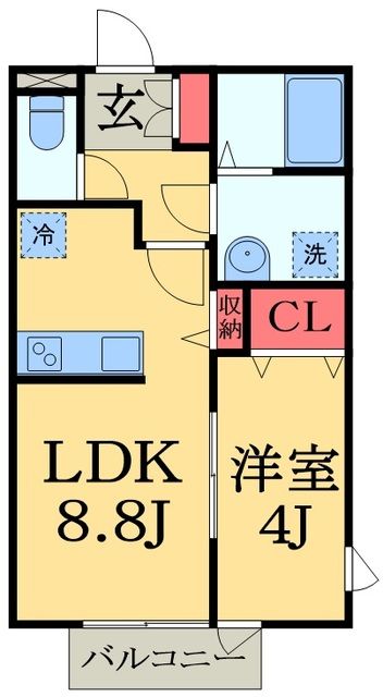 市原市加茂のアパートの間取り