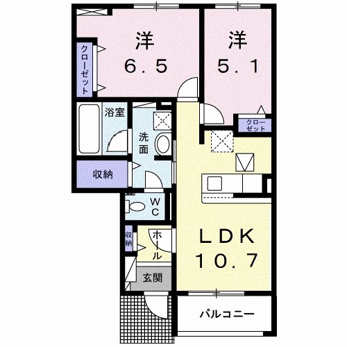 【アット横小路の間取り】