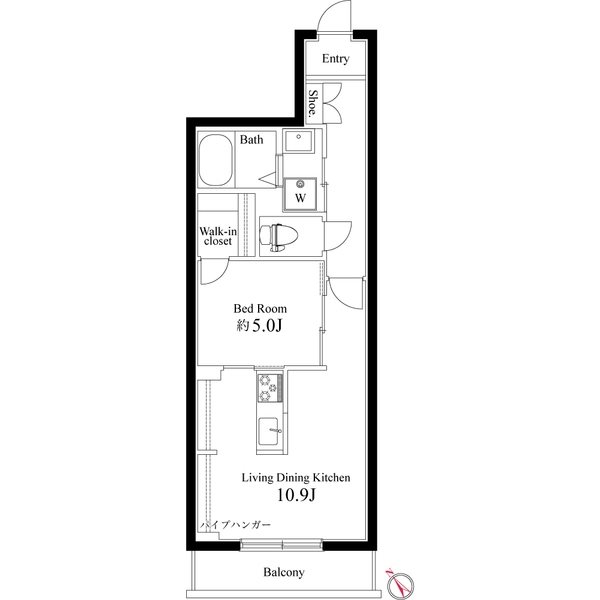 八潮市茜町のマンションの間取り