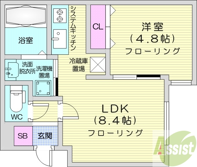 サクラブール澄川の間取り