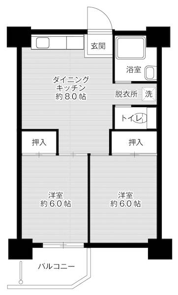 ビレッジハウス泉北栂タワー1号棟の間取り