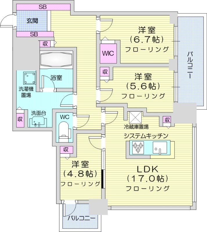 ONE札幌ステーションタワーの間取り