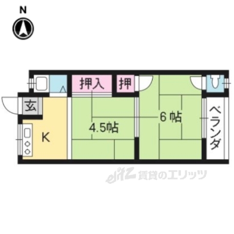 満苑コーポの間取り