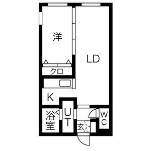 札幌市中央区北二条西のマンションの間取り