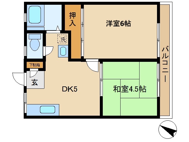 カワナベハイツの間取り