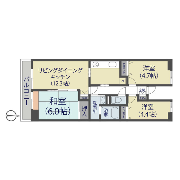 プロスペール谷塚２番館の間取り