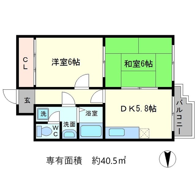 上阿達谷口マンションの間取り