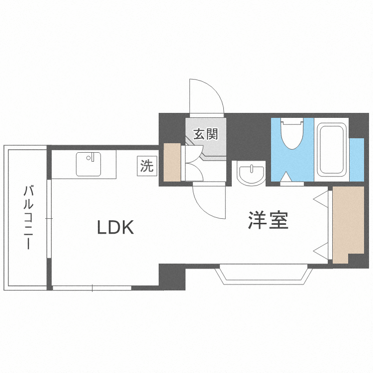 札幌市中央区南十一条西のマンションの間取り