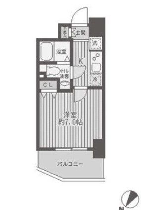 レジディア蒲田の間取り