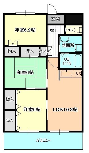 フレアシェルＫの間取り