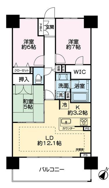 レーベン長岡寺島町ヴェルテリエの間取り