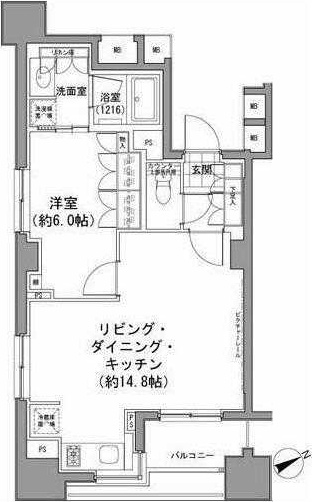 パークハビオ八丁堀の間取り