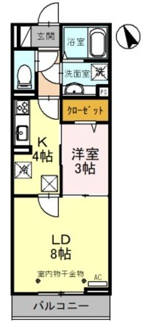 川越市大字南大塚のアパートの間取り