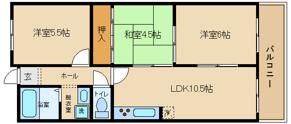 エクシード国分本町の間取り