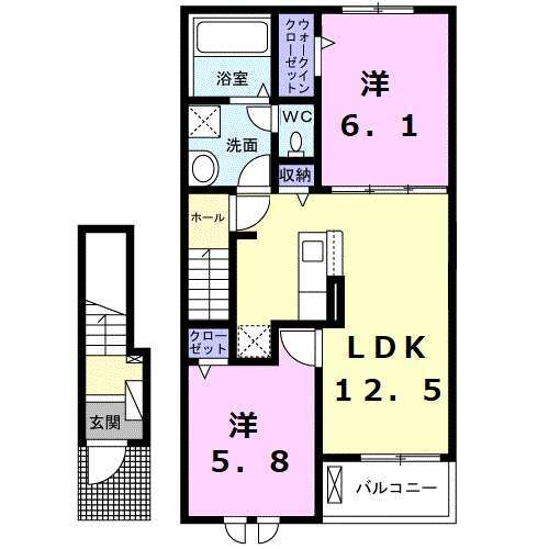 ペイサージュＮＫ　IIの間取り