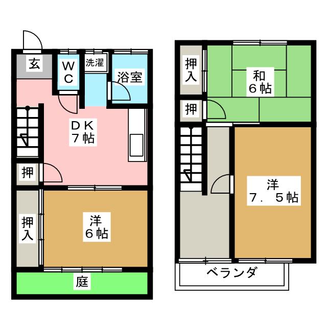 長野県長野市青木島町大塚（一戸建）の賃貸物件の間取り