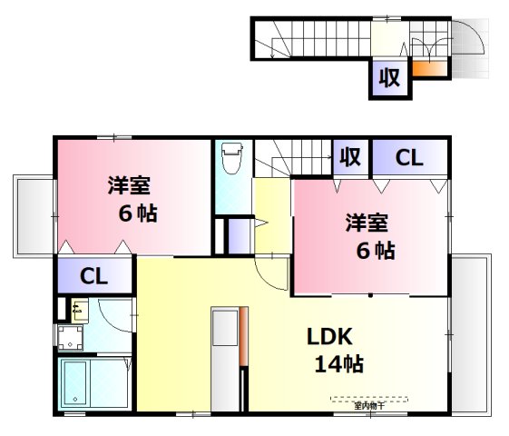 Rosecourt青崎の間取り