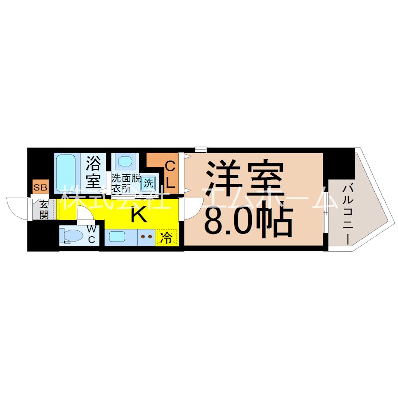 名古屋市港区名港のマンションの間取り