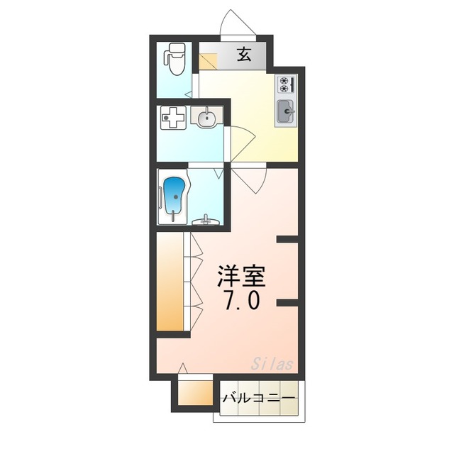 【堺市堺区少林寺町東のマンションの間取り】