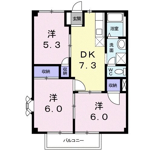 ハイツそよかぜの間取り