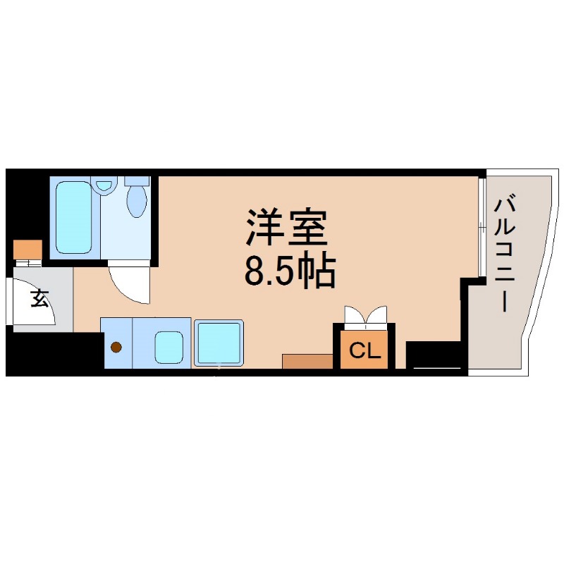 名古屋市中区栄のマンションの間取り