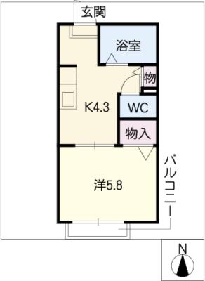 ディアス的場Ａ棟の間取り