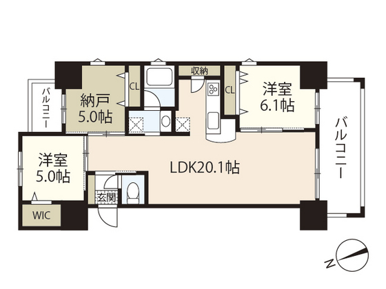 ザ・マジェスティー小町壱番館の間取り