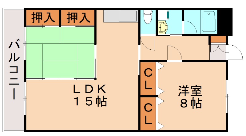 北九州市八幡西区浅川学園台のマンションの間取り