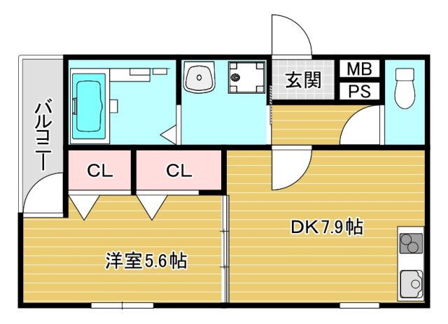 フジパレス帝塚山IIの間取り