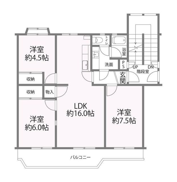 東急ドエル海老名プラーザ4号棟の間取り