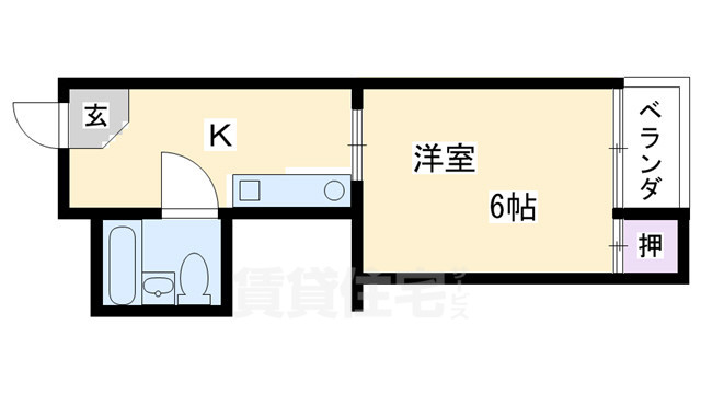 京都市上京区橋西二町目のマンションの間取り